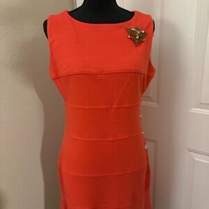 Enfocus Studio Vibrant Orange Midi Dress